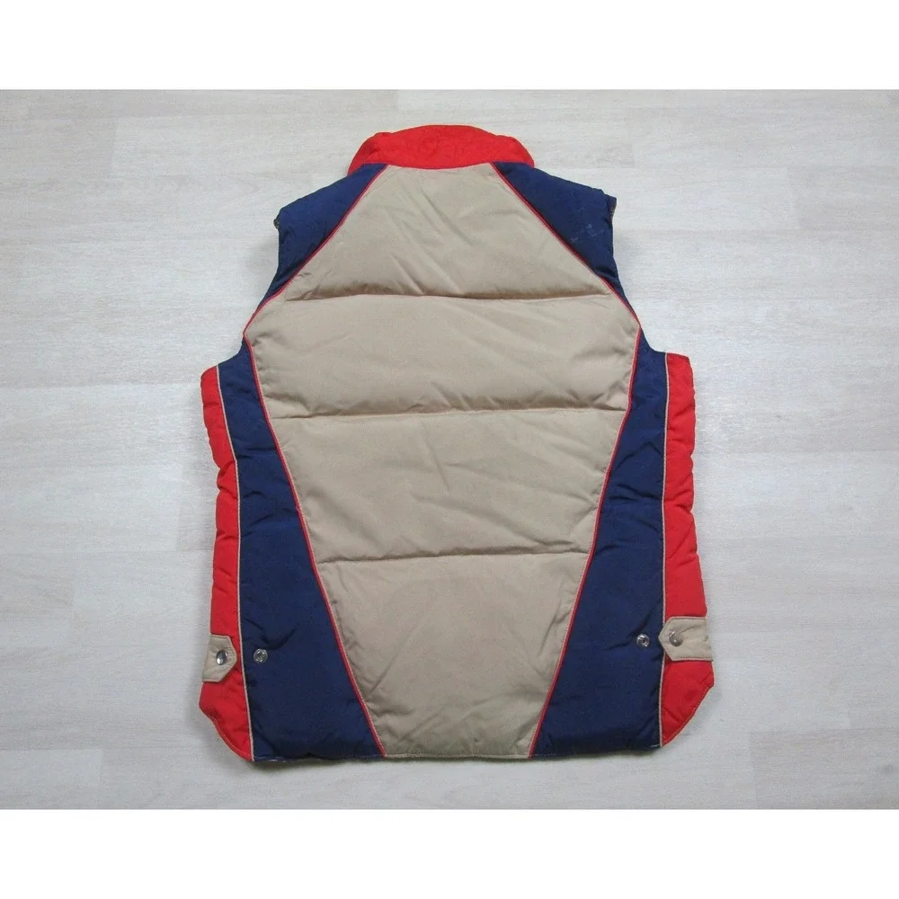 Vintage‎ 70s Skitique Down Puffer Vest Mens (M/L) Colorblock Retro Outdoor Ski